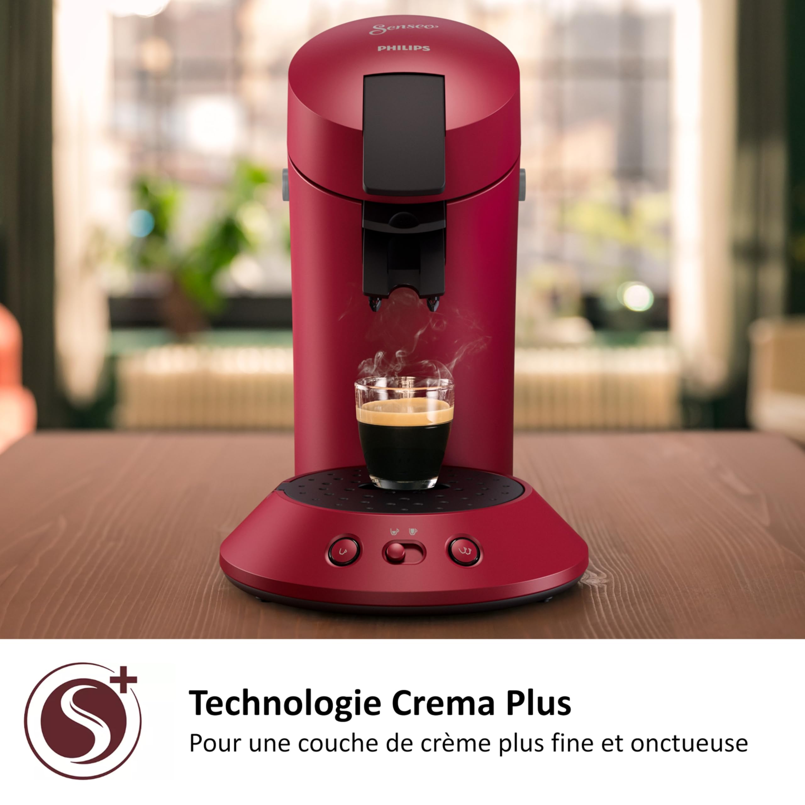 SENSEO Original Plus Rouge CSA210/91 – Café Personnalisé en un Clic